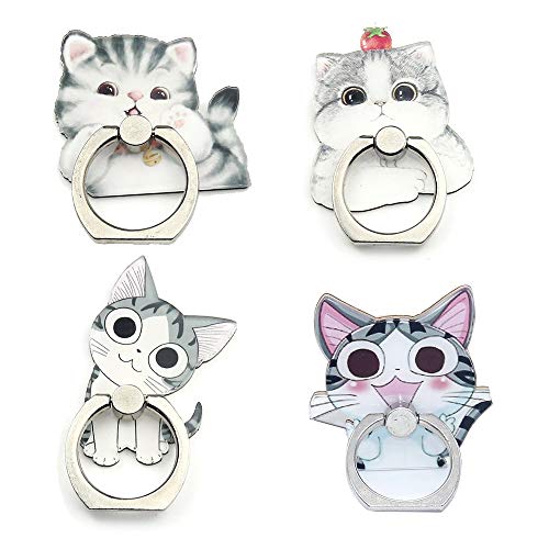 4Stück Handy Ring Halter, Netter Schöner Niedlich Cats Hund Katze Tiere, 360° drehbar Finger Ring Griff Stand für Smartphones (Cats) 4Stück Handy Ring Halter, Netter Schöner Niedlich Cats Hund Katze Tiere, 360° drehbar Finger Ring Griff Stand für Smartphones (Cats) von JCSMARTEC
