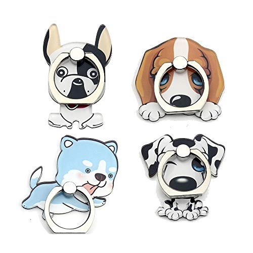 4Stück Handy Ring Halter, Netter Schöner Niedlich Cats Hund Katze Tiere, 360° drehbar Finger Ring Griff Stand für Smartphones (Dogs) 4Stück Handy Ring Halter, Netter Schöner Niedlich Cats Hund Katze Tiere, 360° drehbar Finger Ring Griff Stand für Smartphones (Dogs) von JCSMARTEC