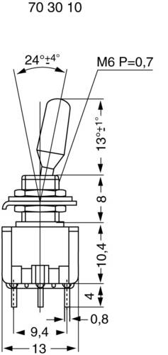 Miyama 703036 MS 500-BC-C Kippschalter 125 V/AC 6A 1 x Ein/Aus/Ein rastend/0/rastend 1St. Miyama 703036 MS 500-BC-C Kippschalter 125 V/AC 6A 1 x Ein/Aus/Ein rastend/0/rastend 1St. von Miyama
