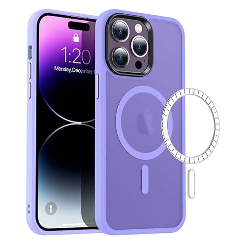 miyonsin 2024 Neu Magnetisch Hülle für iPhone 13 Pro Kompatibel mit MagSafe, Extrem Haltbarkeit Durchscheinende Matt Handyhülle Rückseite Dünn Stoßfest Schutzhülle für iPhone 13 Pro, Lila miyonsin 2024 Neu Magnetisch Hülle für iPhone 13 Pro Kompatibel mit MagSafe, Extrem Haltbarkeit Durchscheinende Matt Handyhülle Rückseite Dünn Stoßfest Schutzhülle für iPhone 13 Pro, Lila von miyonsin