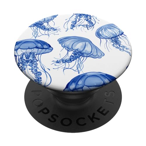 Blaue Quallen PopSockets mit austauschbarem PopGrip Blaue Quallen PopSockets mit austauschbarem PopGrip von Miyu Case Wave