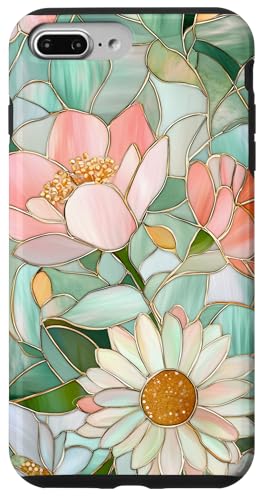 Buntglas-Blumenmuster Hülle für iPhone 7 Plus/8 Plus von Miyu Case Wave