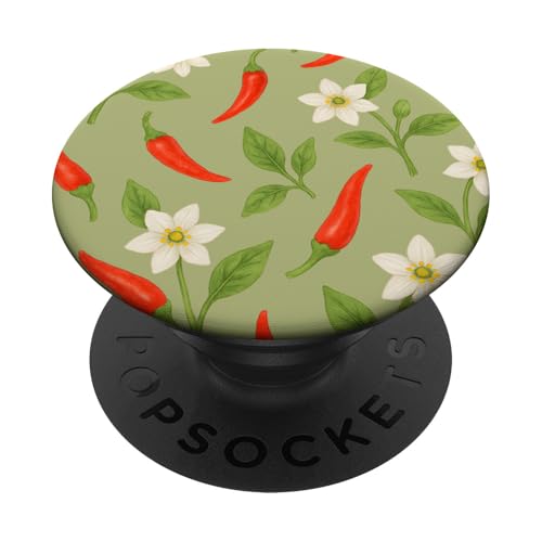 Chilli Flower PopSockets Klebender PopGrip Chilli Flower PopSockets Klebender PopGrip von Miyu Case Wave