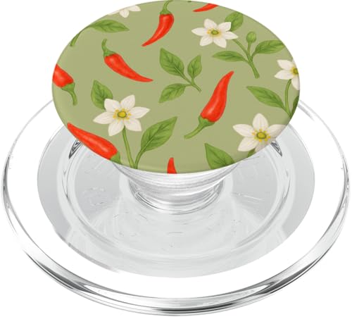 Chilli Flower PopSockets PopGrip für MagSafe Chilli Flower PopSockets PopGrip für MagSafe von Miyu Case Wave