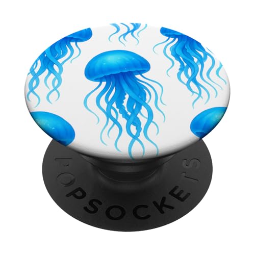 Cute Blue Jellyfish PopSockets Klebender PopGrip Cute Blue Jellyfish PopSockets Klebender PopGrip von Miyu Case Wave