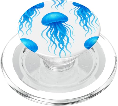 Cute Blue Jellyfish PopSockets PopGrip für MagSafe von Miyu Case Wave