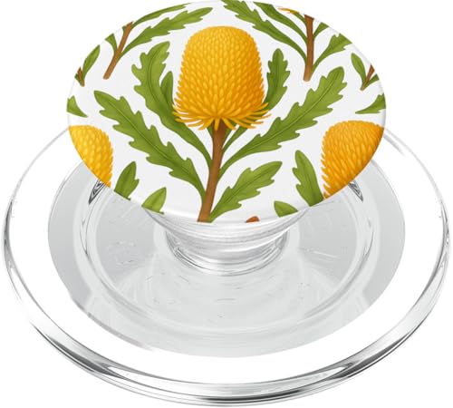 Cute Flower Banksia Floral PopSockets PopGrip für MagSafe Cute Flower Banksia Floral PopSockets PopGrip für MagSafe von Miyu Case Wave