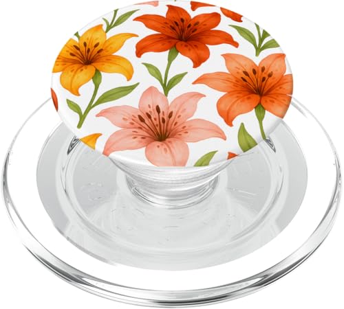 Cute Flower Mix Lily Floral PopSockets PopGrip für MagSafe Cute Flower Mix Lily Floral PopSockets PopGrip für MagSafe von Miyu Case Wave