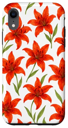 Cute Flower Red Lily Floral Hülle für iPhone XR Cute Flower Red Lily Floral Hülle für iPhone XR von Miyu Case Wave