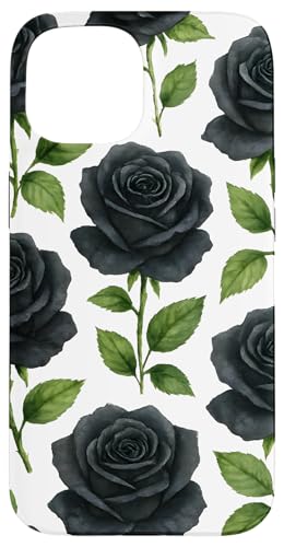 Cute Flower Rose Black Floral Hülle für iPhone 15 Cute Flower Rose Black Floral Hülle für iPhone 15 von Miyu Case Wave
