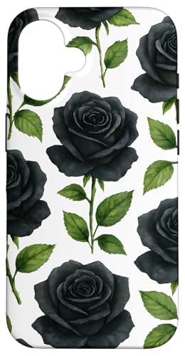 Cute Flower Rose Black Floral Hülle für iPhone 16 Cute Flower Rose Black Floral Hülle für iPhone 16 von Miyu Case Wave