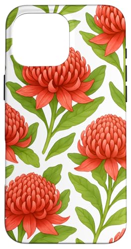 Cute Flower Waratah Floral Hülle für iPhone 16 Pro Max Cute Flower Waratah Floral Hülle für iPhone 16 Pro Max von Miyu Case Wave