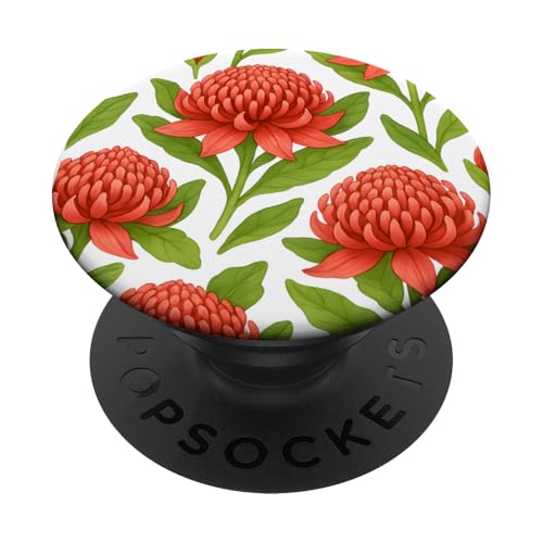 Cute Flower Waratah Floral PopSockets Klebender PopGrip Cute Flower Waratah Floral PopSockets Klebender PopGrip von Miyu Case Wave