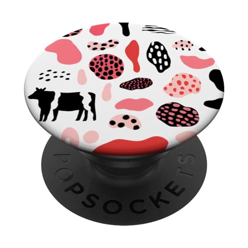 Pink Cow Print Pattern Design PopSockets mit austauschbarem PopGrip Pink Cow Print Pattern Design PopSockets mit austauschbarem PopGrip von Miyu Case Wave