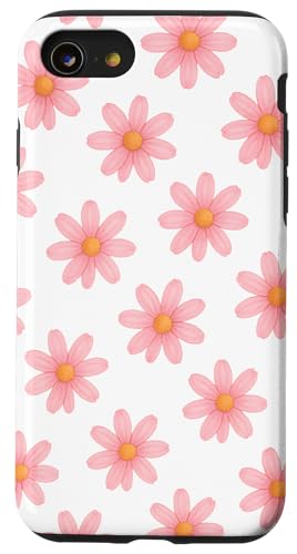 Pink Daisy Flower Hülle für iPhone SE (2020) / 7 / 8 von Miyu Case Wave