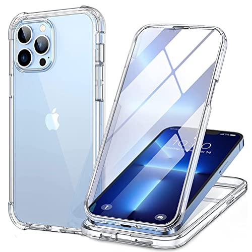 360 Grad Transparent HandyHülle kompatibel mit iPhone 11 Pro Max Rundum Hülle [Weich TPU Vorderseite + Hart PC Zurück] mit eingebautem Displayschutz handyhülle für iPhone 11 Pro Max von Mkej