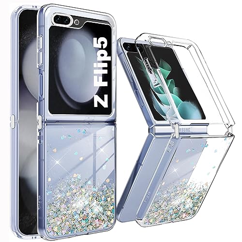 Mkej Glitzer Hülle für Samsung Galaxy Z Flip 5, Bling Transparent Anti-Rutsch Silikon Stoßfest Handyhülle TPU Bumper Schutzhülle Treibsand Samsung Galaxy Z Flip 5 Hülle für Frauen Mädchen Mkej Glitzer Hülle für Samsung Galaxy Z Flip 5, Bling Transparent Anti-Rutsch Silikon Stoßfest Handyhülle TPU Bumper Schutzhülle Treibsand Samsung Galaxy Z Flip 5 Hülle für Frauen Mädchen von Mkej