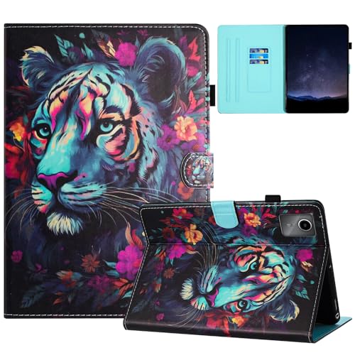 Mldjomid Hülle für Lenovo Tab K11 Plus/ M11 Plus 11.45" 2024 Tablet Schützhülle PU Leder Flip mit Magnetischer Ständer Cover für Lenovo Tab K11 Plus/ M11 Plus 11.45" 2024 Tablet Case, Tiger von Mldjomid