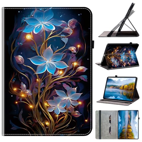 Mldjomid Hülle für Lenovo Tab M7 (3rd Gen) TB-7306X/TB-7305F 7 Zoll 2021 PU Leder Flip Schutzhülle mit Ständerfunktion Kartenschlitz Stifthalter Tablet Cover Case (Lampenblume) von Mldjomid