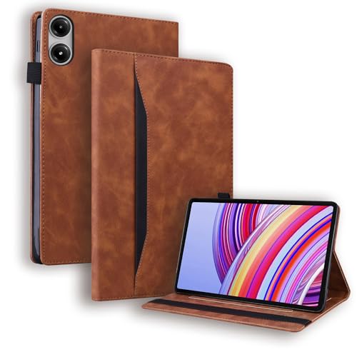 Mldjomid Hülle für Xiaomi Redmi Pad SE 11 Zoll 2025 PU Leder Schutzhülle Multi-Winkel Folio Flip mit Stand Funktion Tablette Case Cover für Xiaomi Redmi Pad SE 11.0" 2025 Tablet Hülle, Business Braun von Mldjomid