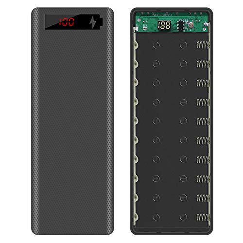 10x18650 Akku Powerbank für Hülle Aufbewahrungsbox Handy Ladegerät Batteriehalter Ladebox für Shell LCD Displ 18650 Akku Hülle Wasserdicht 10x18650 Akku Powerbank für Hülle Aufbewahrungsbox Handy Ladegerät Batteriehalter Ladebox für Shell LCD Displ 18650 Akku Hülle Wasserdicht von Mllepjdh