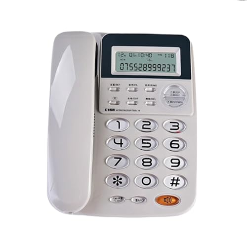 C168 Festtelefon, kabelgebunden, Festnetz, Schreibtisch, Anrufer, Display, LCD-Display, Bürotelefone, große Taste, für Geschäft oder Zuhause C168 Festtelefon, kabelgebunden, Festnetz, Schreibtisch, Anrufer, Display, LCD-Display, Bürotelefone, große Taste, für Geschäft oder Zuhause von Mllepjdh