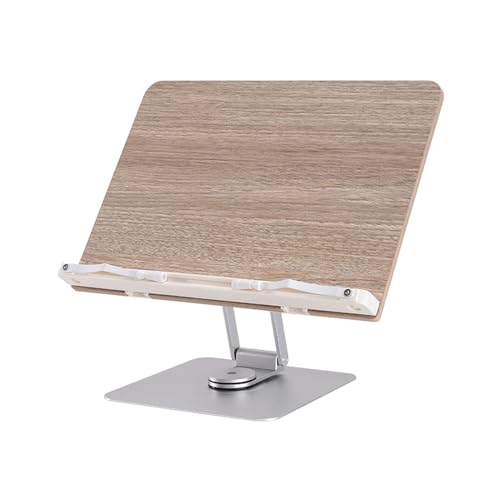 Leseregal Metall Laptop Ständer Multifunktionslegierung Und Holz Student Bücherregal Tablet Rezept Notebook Halterung von Mllepjdh