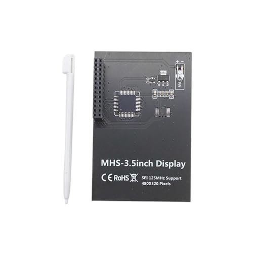 Mllepjdh 8,9 cm (3,5 Zoll) TFT-LCD-Bildschirm für RPi 5 5B Board Touches Display mit Lüfter und Gehäuse aus Aluminiumlegierung für optionalen Eingang von Mllepjdh