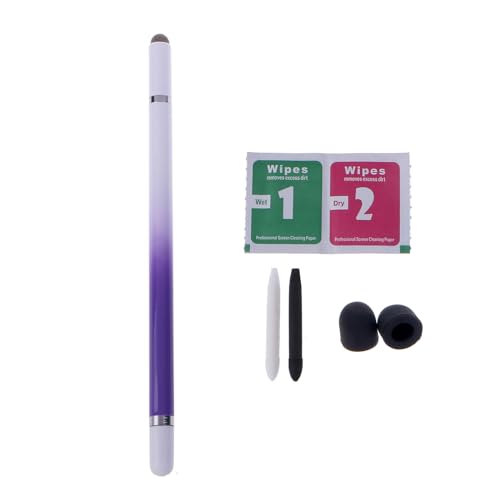 Mllepjdh Faser- und Kunststoff- und Stoffkopf, kapazitiver 3-in-1, 3-Spitzen, für Touchscreen-Stift für alle Tablets, Handys, Empfindlichkeitsstift, 4-in-1, Violett Mllepjdh Faser- und Kunststoff- und Stoffkopf, kapazitiver 3-in-1, 3-Spitzen, für Touchscreen-Stift für alle Tablets, Handys, Empfindlichkeitsstift, 4-in-1, Violett von Mllepjdh