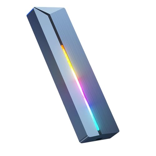 Mllepjdh RGB Sync M.2 NVMe SSD Gehäuseadapter Werkzeugloser USB C-3.1-10-Gbit/s NGFF PCIe M Key Gehäuse Mllepjdh RGB Sync M.2 NVMe SSD Gehäuseadapter Werkzeugloser USB C-3.1-10-Gbit/s NGFF PCIe M Key Gehäuse von Mllepjdh