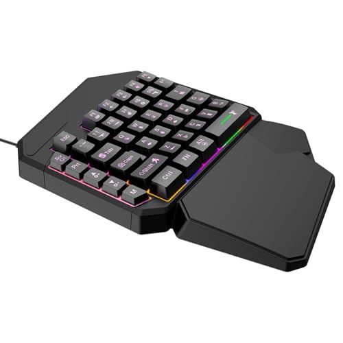 Mlllokfki Programmable Mobile Controller, 1 Handed Keyboard, Mobile Phone, Ergonomic Controller, PC Gamer Accessories, Compact Game Controller for PC Gamer, Plugplay von Mlllokfki