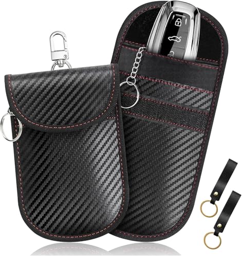 2 STK Keyless Go Schutz Autoschlüssel, Doppelschicht Autoschlüssel Tasche mit 2 STK Schlüsselanhängern für Alle Schlüsselanhängergrößen geeignet 2 STK Keyless Go Schutz Autoschlüssel, Doppelschicht Autoschlüssel Tasche mit 2 STK Schlüsselanhängern für Alle Schlüsselanhängergrößen geeignet von Mnixy