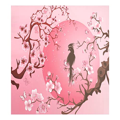 Cherry Magnet Geschirrspüler Panel Abdeckung Dekorative Kühlschrank Tür 58,4 x 66 cm, Kirschblüte Vogel von Mnsruu