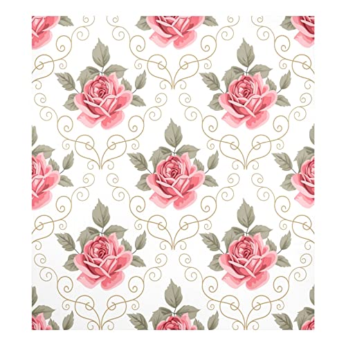 DUWER22 Magnet-Abdeckung für Geschirrspüler, dekorative Kühlschranktür, 58,4 x 66 cm, rosa Rosenblüte, florales lockiges Design, DUWER22 Magnet-Abdeckung für Geschirrspüler, dekorative Kühlschranktür, 58,4 x 66 cm, rosa Rosenblüte, florales lockiges Design, von Mnsruu