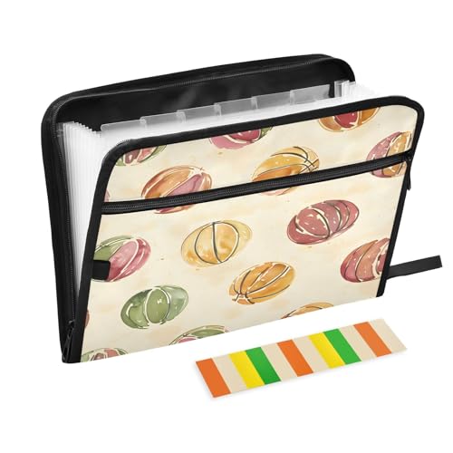 Dokumenten-Organizer mit 13 Fächern, Aquarell-Muster, Pastellfarben, mit Fronttasche, tragbare Business-Aktenaufbewahrung, Dokumenten-Organizer, Ordner mit Reißverschluss Dokumenten-Organizer mit 13 Fächern, Aquarell-Muster, Pastellfarben, mit Fronttasche, tragbare Business-Aktenaufbewahrung, Dokumenten-Organizer, Ordner mit Reißverschluss von Mnsruu