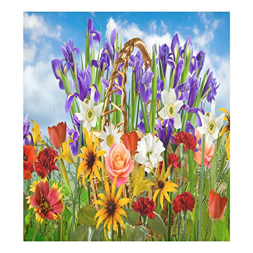 Magnetische Geschirrspüler-Abdeckung, dekorative Kühlschranktür, 58,4 x 66 cm, Frühlingsblumen, Sonnenblume Magnetische Geschirrspüler-Abdeckung, dekorative Kühlschranktür, 58,4 x 66 cm, Frühlingsblumen, Sonnenblume von Mnsruu