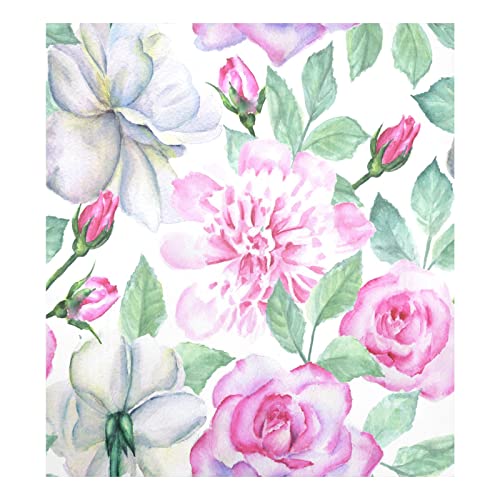 Magnetische Geschirrspüler-Abdeckung, dekorative Kühlschranktür, 58,4 x 66 cm, Frühlingsrosa Rosen, grüne Blätter Magnetische Geschirrspüler-Abdeckung, dekorative Kühlschranktür, 58,4 x 66 cm, Frühlingsrosa Rosen, grüne Blätter von Mnsruu