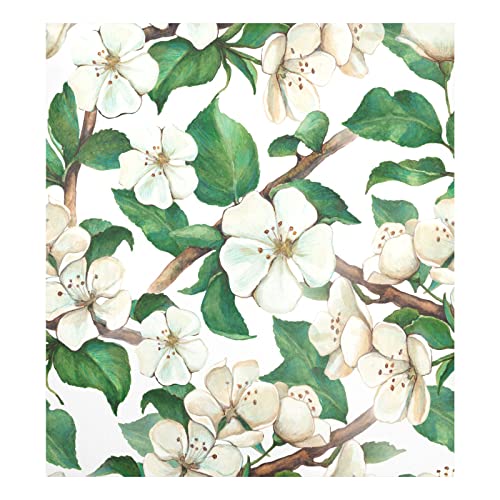 Magnetische Geschirrspüler-Abdeckung, dekorative Kühlschranktür, 58,4 x 66 cm, Frühlingsweiße Blumen, grüne Blätter Magnetische Geschirrspüler-Abdeckung, dekorative Kühlschranktür, 58,4 x 66 cm, Frühlingsweiße Blumen, grüne Blätter von Mnsruu