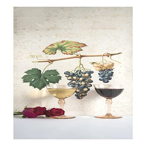 Magnetische Geschirrspüler-Abdeckung, dekorative Kühlschranktür, 58,4 x 66 cm, Rot-Weißwein-Trauben-Cluster, Rosenblume Magnetische Geschirrspüler-Abdeckung, dekorative Kühlschranktür, 58,4 x 66 cm, Rot-Weißwein-Trauben-Cluster, Rosenblume von Mnsruu