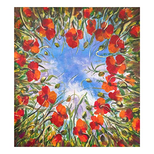 Magnetische Geschirrspüler-Abdeckung, dekorative Kühlschranktür, 58,4 x 66 cm, rote Mohnblumen, Mohnblumen Magnetische Geschirrspüler-Abdeckung, dekorative Kühlschranktür, 58,4 x 66 cm, rote Mohnblumen, Mohnblumen von Mnsruu