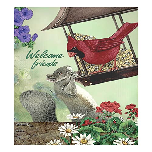 Magnetische Geschirrspüler-Abdeckung, dekorative Kühlschranktür, 58,4 x 66 cm, rote Vogelmaus-Blume Magnetische Geschirrspüler-Abdeckung, dekorative Kühlschranktür, 58,4 x 66 cm, rote Vogelmaus-Blume von Mnsruu