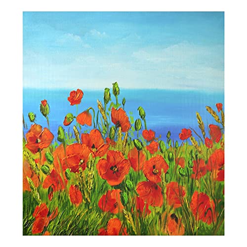 Magnetische Geschirrspüler-Abdeckung, dekorative Kühlschranktür, 58,4 x 66 cm, rotes Mohnblumenfeld Magnetische Geschirrspüler-Abdeckung, dekorative Kühlschranktür, 58,4 x 66 cm, rotes Mohnblumenfeld von Mnsruu