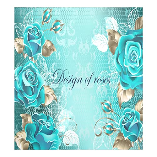Magnetische Geschirrspüler-Abdeckung, dekorative Kühlschranktür, 58,4 x 66 cm, türkisfarbene Rosen Magnetische Geschirrspüler-Abdeckung, dekorative Kühlschranktür, 58,4 x 66 cm, türkisfarbene Rosen von Mnsruu