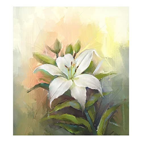 Magnetische Geschirrspüler-Abdeckung, dekorative Kühlschranktür, 58,4 x 66 cm, weiße Lilienblume Magnetische Geschirrspüler-Abdeckung, dekorative Kühlschranktür, 58,4 x 66 cm, weiße Lilienblume von Mnsruu