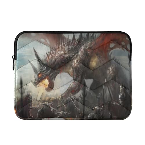 Mnsruu Abstrakte Drachen-Laptophülle, wasserdichte Laptoptasche für 33-40,6 cm (13-16 Zoll) Notebook-Computer, Tablet, Reißverschluss, Aktentasche, Tragetasche/Tasche von Mnsruu