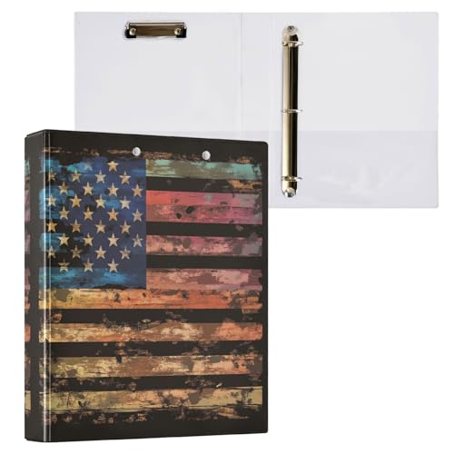 Ordner mit 3 Ringen, Regenbogen-amerikanische Flagge, für 200 Blatt, Aktenaufbewahrung für Damen, Herren, Schule, Bürobedarf Ordner mit 3 Ringen, Regenbogen-amerikanische Flagge, für 200 Blatt, Aktenaufbewahrung für Damen, Herren, Schule, Bürobedarf von Mnsruu