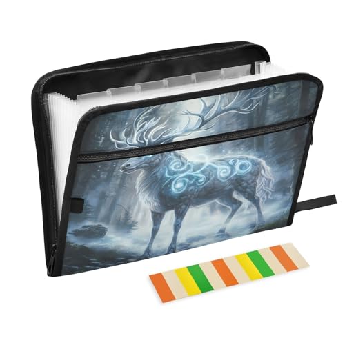 White Deer Dokumenten-Organizer mit 13 Fächern, Fächermappe mit Fronttasche, tragbar, Business-Aktenaufbewahrung, Dokumenten-Organizer, Ordner mit Reißverschluss White Deer Dokumenten-Organizer mit 13 Fächern, Fächermappe mit Fronttasche, tragbar, Business-Aktenaufbewahrung, Dokumenten-Organizer, Ordner mit Reißverschluss von Mnsruu