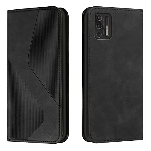 Mo-Somnus Kompatibel mit Motorola Moto G Stylus 5G 2021 Hülle, Magnet PU Leder Flip Wallet Case Tasche Handyhülle, Schutzhülle Motorola Moto G Stylus 5G 2021 Klapphülle mit [Kartenfächer] (Schwarz) von Mo-Somnus