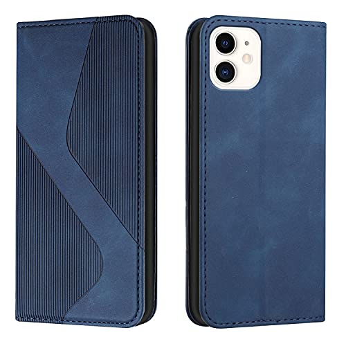 Mo-Somnus Kompatibel mit iPhone 11 Hülle, Schutzhülle iPhone 11, Magnet PU Leder Flip Wallet Case Tasche Handyhülle, Klappbar iPhone 11 (6,1 Zoll) Brieftasche Klapphülle mit [Kartenfächer] (Blau) von Mo-Somnus