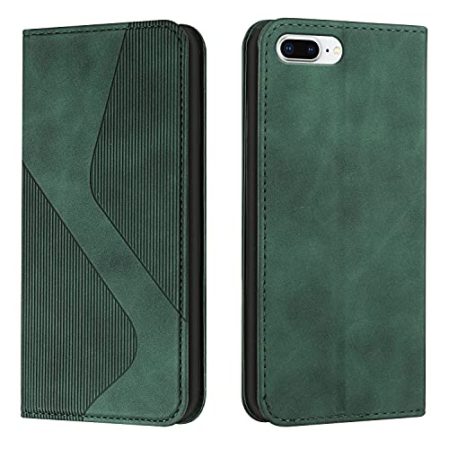 Mo-Somnus Kompatibel mit iPhone 6S Plus/6 Plus Hülle, Magnet PU Leder Flip Wallet Case Tasche Handyhülle, Klappbar iPhone 6S Plus/6 Plus (5,5 Zoll) Brieftasche Klapphülle mit [Kartenfächer] (Grün) von Mo-Somnus